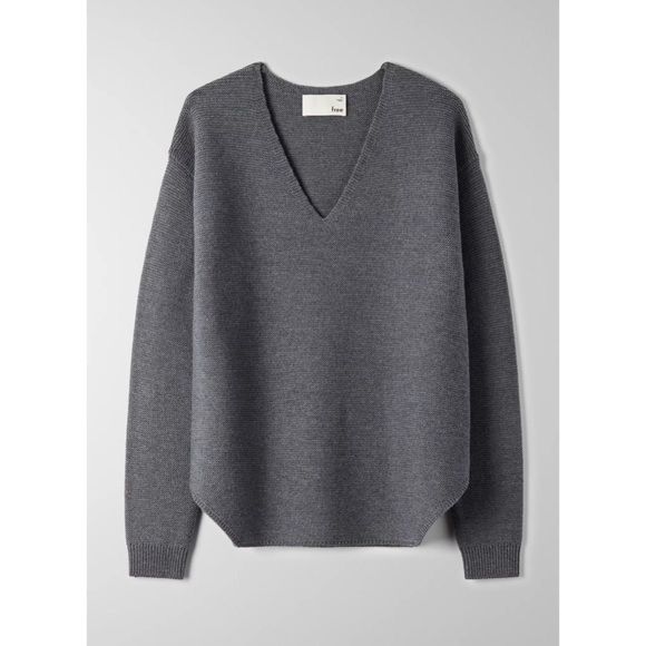 Wilfred Free 100% Merino Wool Wolter Sweater in Chartreuse - Picture 1 of 8